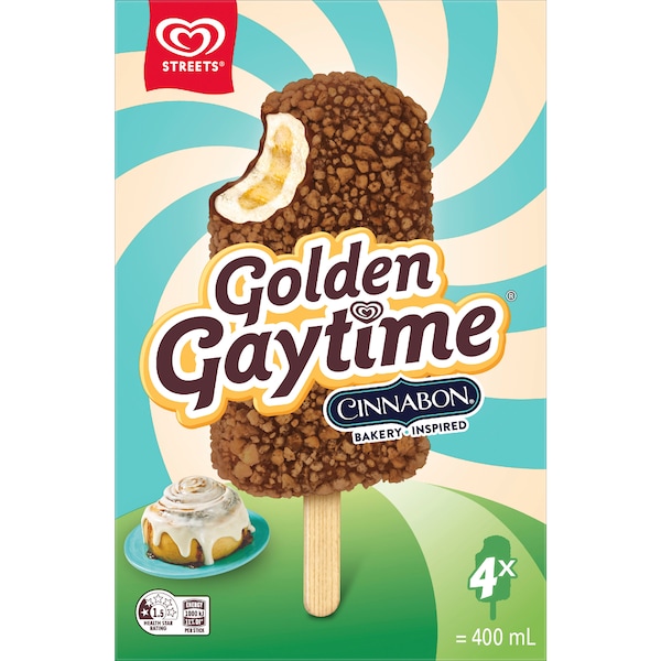 Golden Gaytime Cinnabon Dessert Sticks 400mL 4 pack