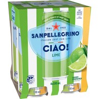 San Pellegrino Ciao Lime Sparkling Water Cans
