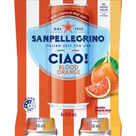 San Pellegrino Ciao Blood Orange Sparkling Water Cans