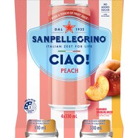 San Pellegrino Ciao Peach Sparkling Water Cans