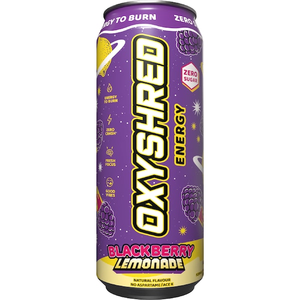 OxyShred Energy Drink Blackberry Lemonade 500mL
