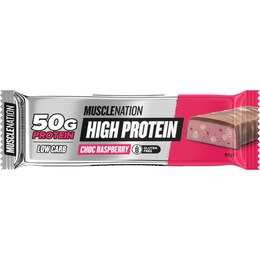 Muscle Nation High Protein Bar Chocolate Raspberry 97g – Woolworths