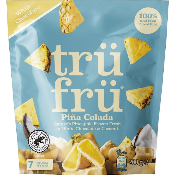 Tru Fru Pina Colada Frozen Pineapple White Chocolate & Coconut 200g