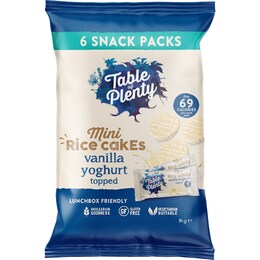 Table of Plenty Mini Rice Cakes Vanilla Yoghurt Snack 84g 6 pack – Woolworths