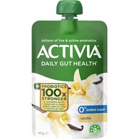 Activia Probiotic Yoghurt Pouch Vanilla