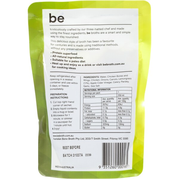 Be Broth Lemongrass Chicken  250ml