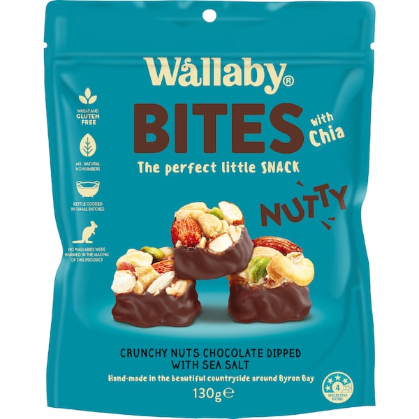 Wallaby Nutty Bites With Sea Salt 130g