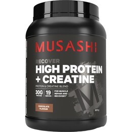 Musashi High Protein + Creatine Chocolate Flavour 900g – Woolworths