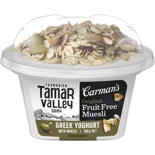Carman's Yoghurt With Carmans Greek Fruit Free Muesli 150g