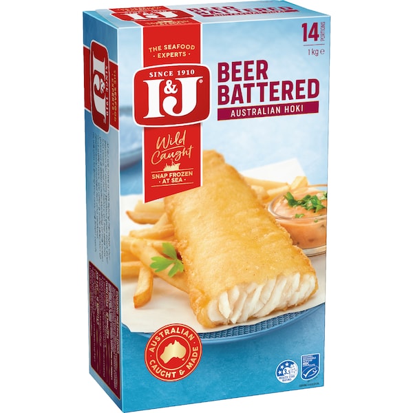 I&J Fish Fillets Beer Battered 1.03kg