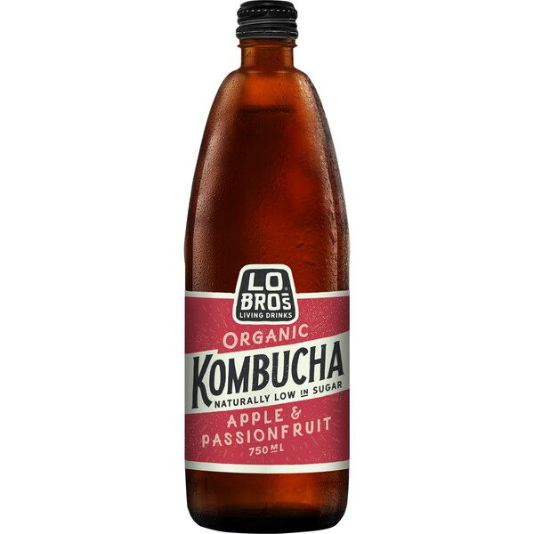 Lo Bros Kombucha Apple & Passionfruit 750ml