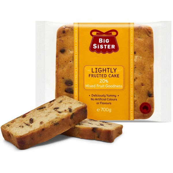 Big Sister 20 Percent Lightly Fruited Cake 700g
