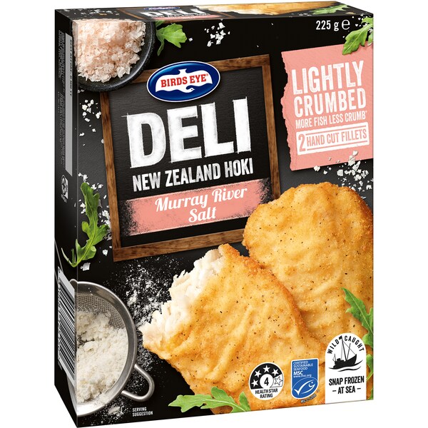 Birds Eye Deli Fish Lightly Crumbed Murray River Salt 225g