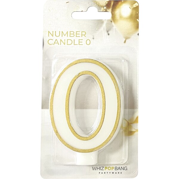 Whiz Pop Bang Number Candle 0 Assorted each