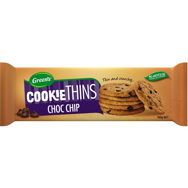 Green's Cookies Thins Choc 190g