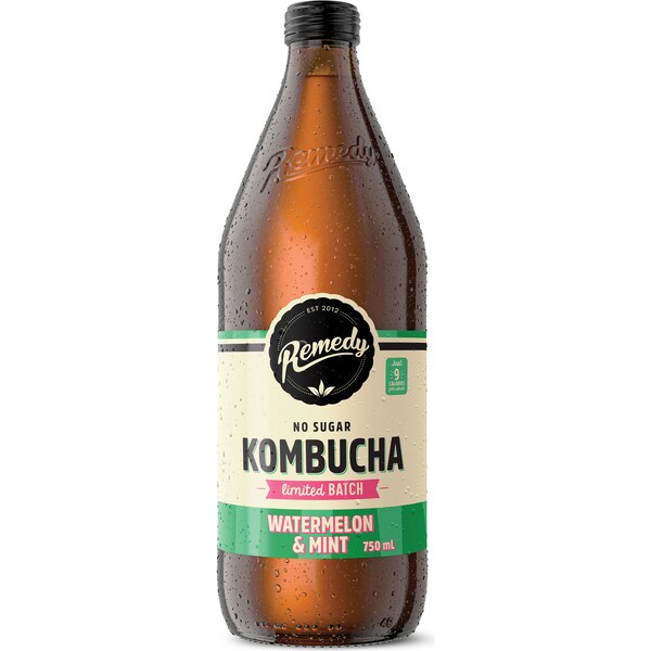 Remedy Organic Kombucha Watermelon & Mint 750mL