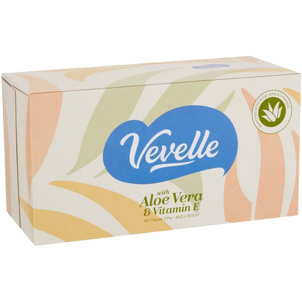 Vevelle Aloe Vera Tissues 3ply 120 Pack