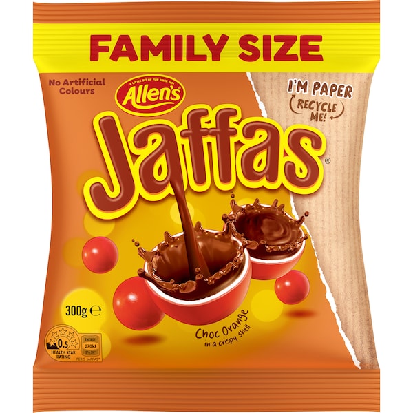 Allen's Jaffas Family Size 300g