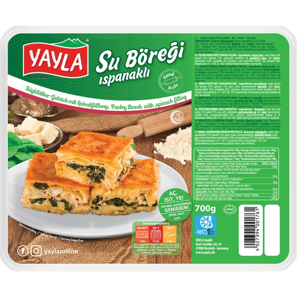 Yayla Spinach Burek 700g