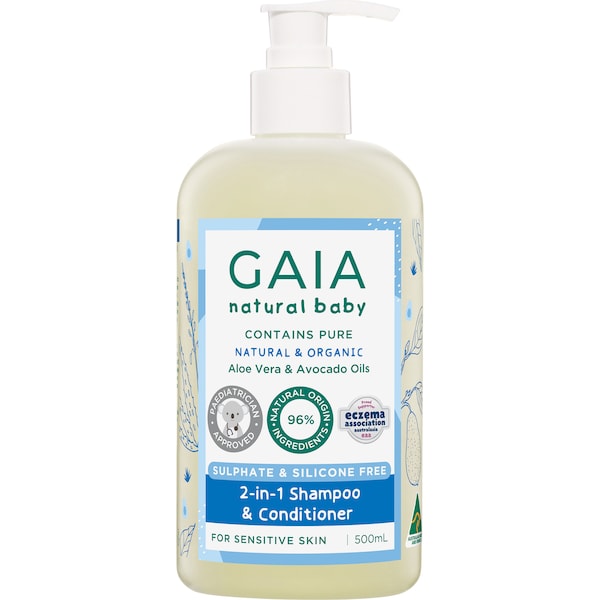 Gaia Natural Baby 2-In-1 Shampoo & Conditioner 500mL