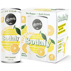 Remedy Sodaly Yuzu Lemon 250mL x 4 pack