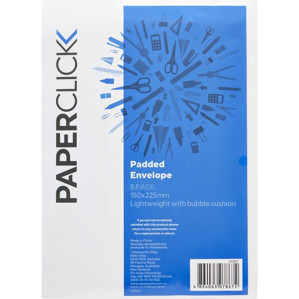 Paperclick Padded Envelopes Size 1 5 pack
