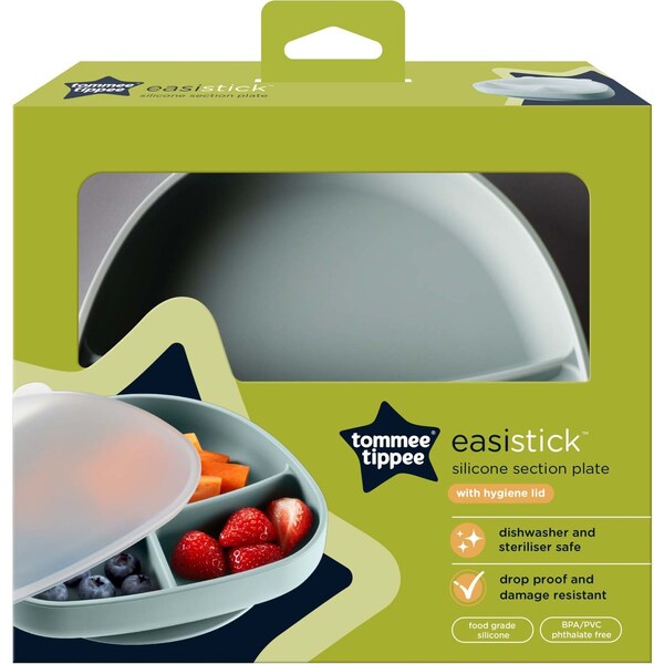 Tommee Tippee Silicone Section Plate With Lid each