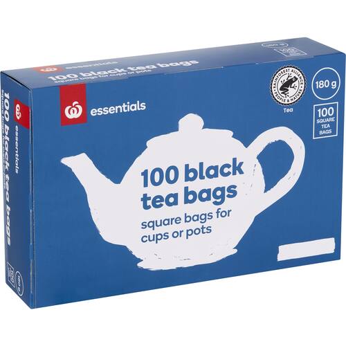 Essentials Black Tea Bags 100 Pack | bunch
