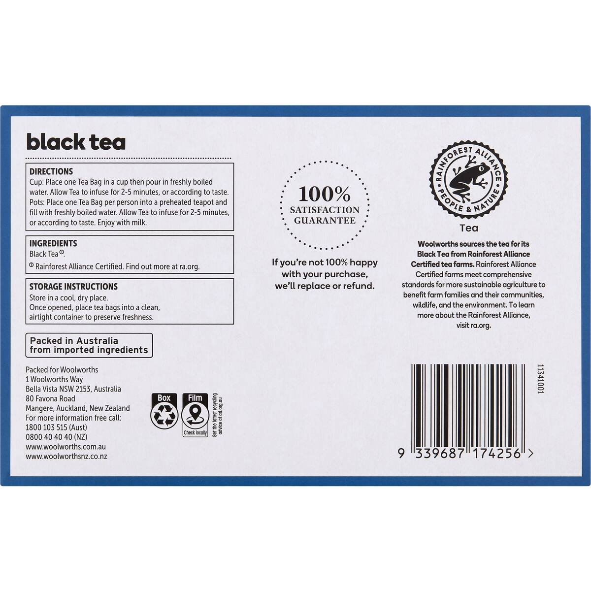Essentials Black Tea Bags 100 Pack bunch