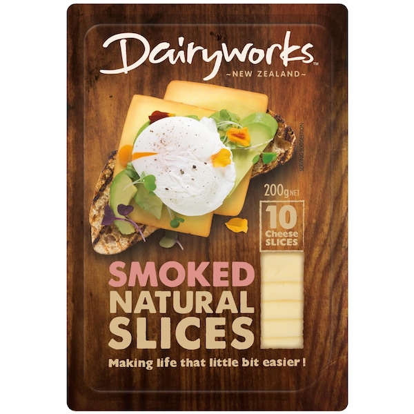 Dairyworks Smoked Natural Cheese Slices 200g
