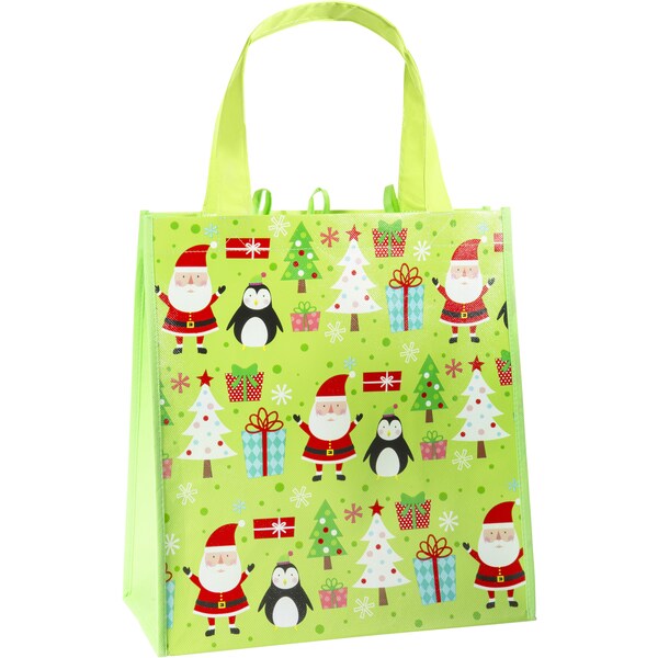 Christmas Shopping Bag Green Each