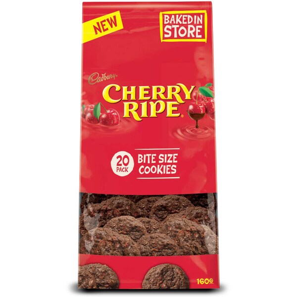 The Happy Chewy Cookie Co Mini Cookies Cherry Ripe 20 Pack