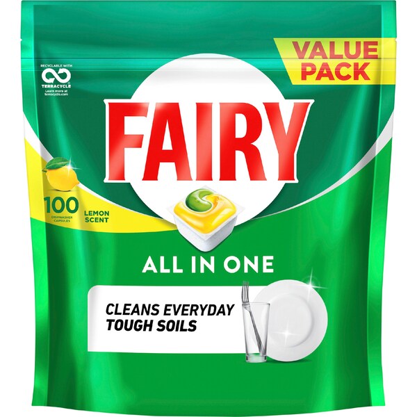 Fairy All In One Dishwashing Tablets 100 pack
