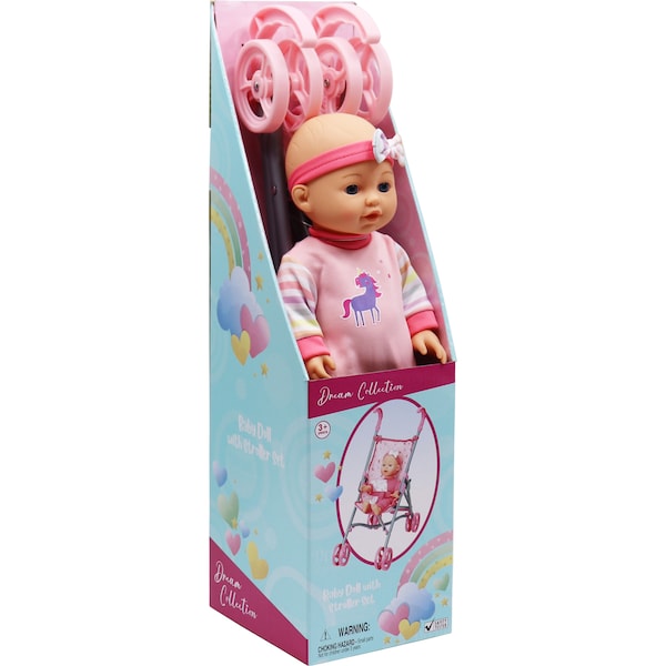 Dream Collection Baby Doll With Stroller Set each