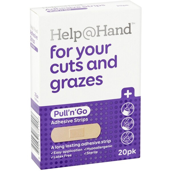 Help@Hand Pull & Go Adhesive Strip 20 pack