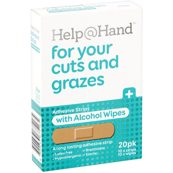 Help@Hand Strip & Antiseptic Wipe 20 Pack