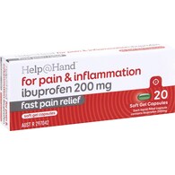 Help@Hand Ibuprofen Soft Gel Capsules 200Mg