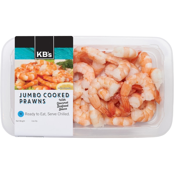 KB Seafood Co. Jumbo Cooked Cocktail Prawns 300G