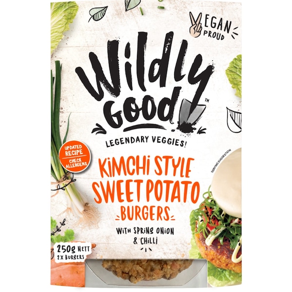Wildly Good Sweet Potato & Kimchi Veggie&nbsp;Burgers 250g