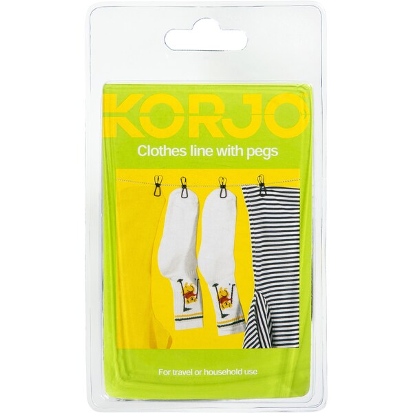 Korjo Clothes Line With Pegs Each