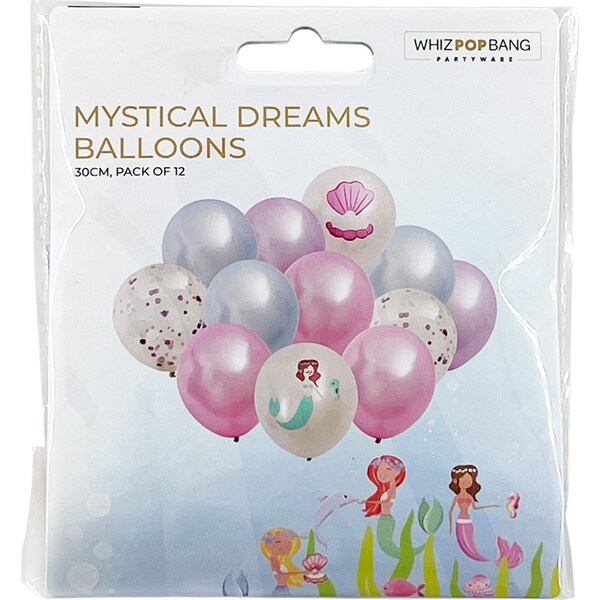 Whiz Pop Bang Mystical Dreams Balloons Assorted 12 pack
