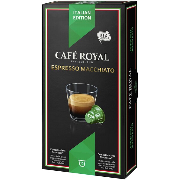 Cafe Royal Coffee Pods Espresso Macchiato 10 Pack