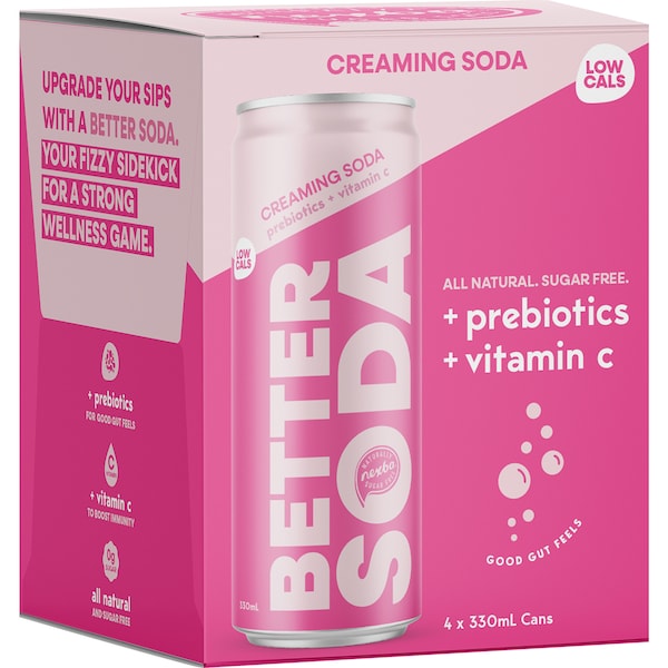 Nexba Better Creaming Soda 330mL x 4 pack
