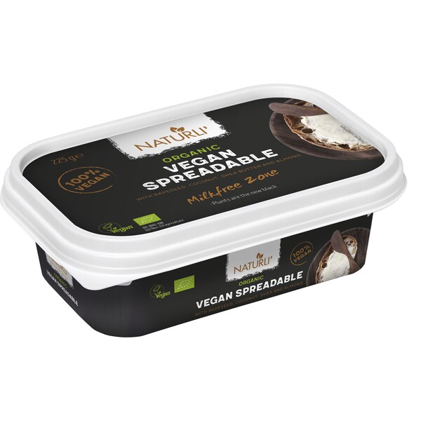 Naturli' 100% Plant-Based Organic Spreadable 225G