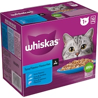 Whiskas Adult 1 + Years Wet Cat Food Tuna Favourites In Jelly