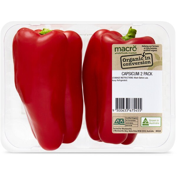 Macro In Conversion To Organic Capsicum 2pk