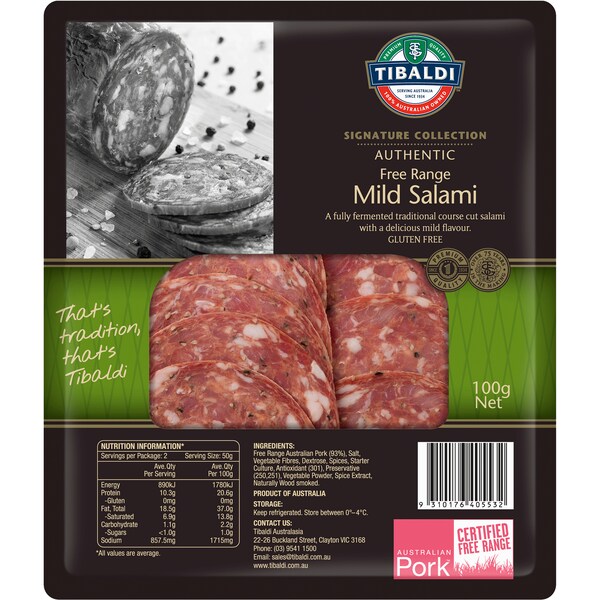 Tibaldi Signature Mild Hungarian Salami 100g