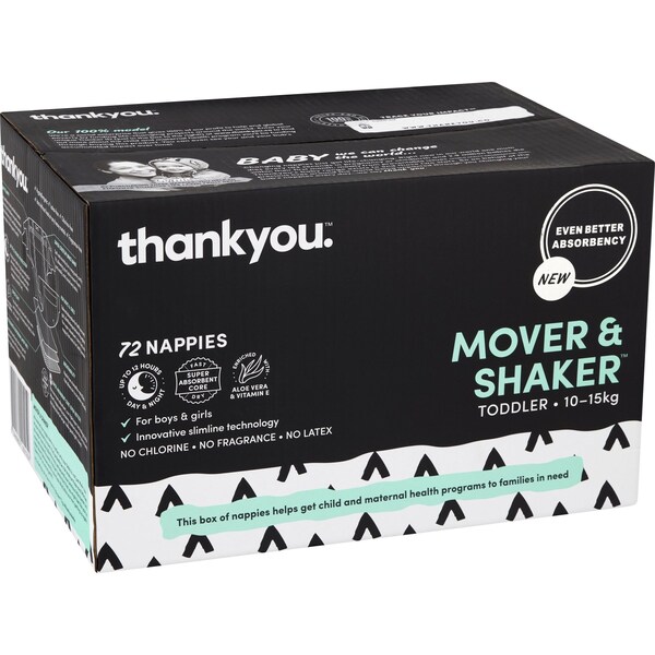 Thankyou. Jumbo Nappies Toddler 10-15Kg 72 pack