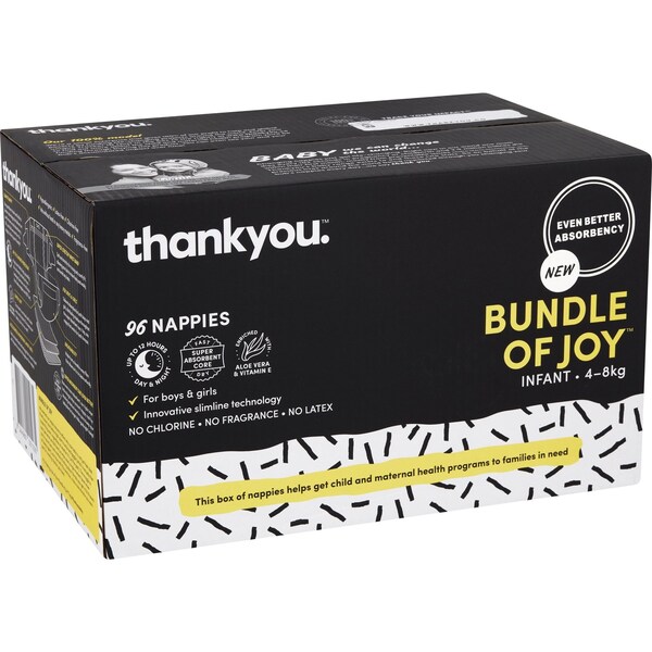 Thankyou. Jumbo Nappies Infant 4-8Kg 96 pack
