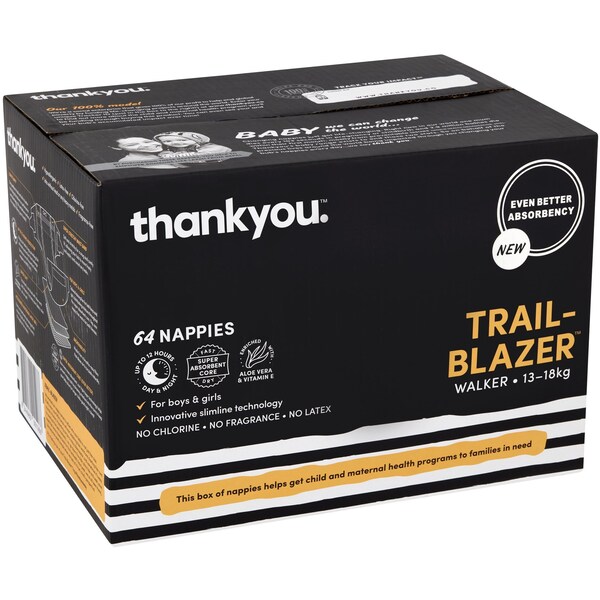 Thankyou. Jumbo Nappies Walker 13-18Kg 64 pack